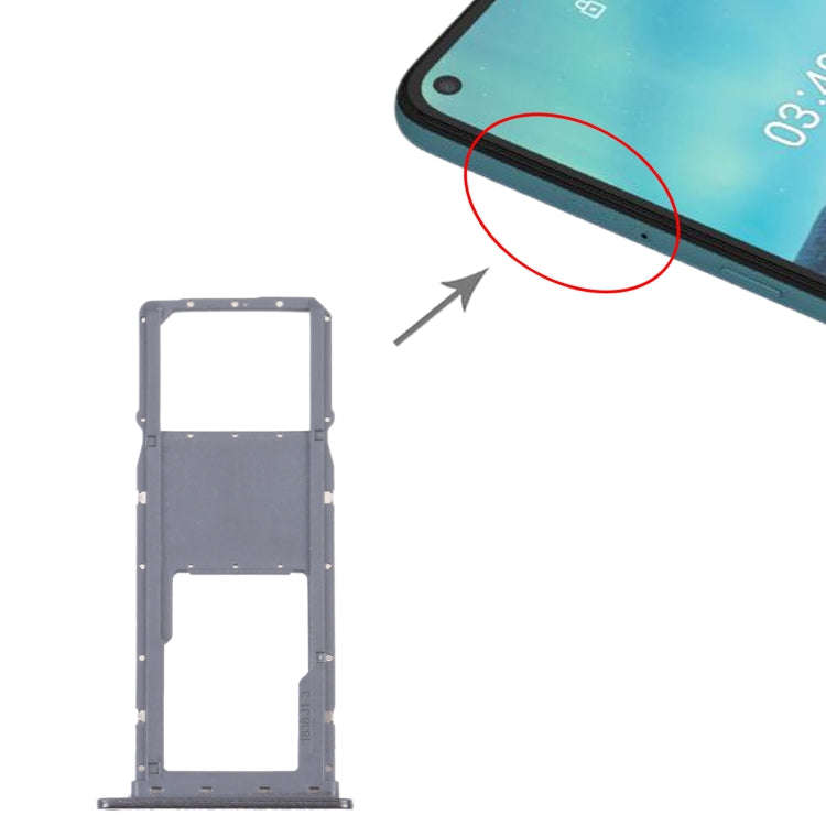 SIM Card Tray + Micro SD Card Tray for Nokia 3.4 TA-1288 TA-1285 TA-1283(Black)
