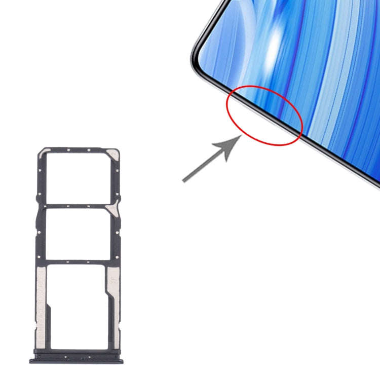 SIM Card Tray + SIM Card Tray + Micro SD Card Tray for Xiaomi Redmi 9T 4G / Redmi Note 9 4G J19S ...