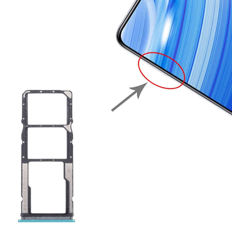 SIM Card Tray + SIM Card Tray + Micro SD Card Tray for Xiaomi Redmi 9T 4G / Redmi Note 9 4G J19S ...