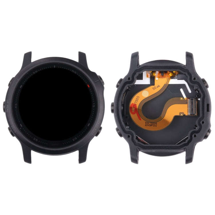 LCD Screen and Digitizer Full Assembly With Frame for Garmin Fenix 6S(Black)