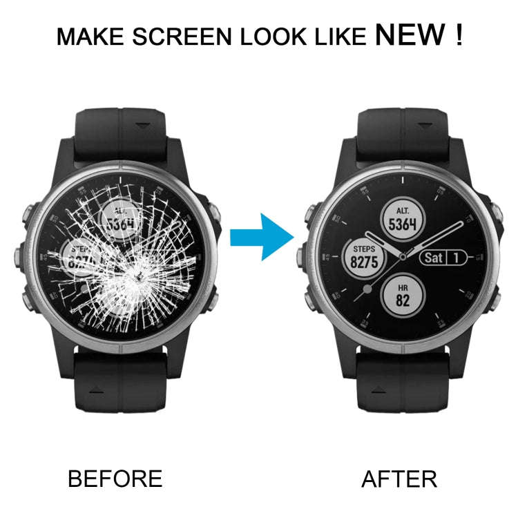 LCD Screen and Digitizer Full Assembly With Frame for Garmin Fenix 5S Plus Sapphire Version (Black)