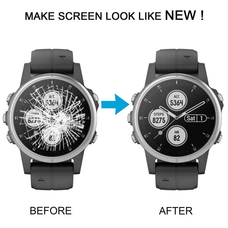 LCD Screen and Digitizer Full Assembly With Frame for Garmin Fenix 5S Plus Sapphire Version(Silver)