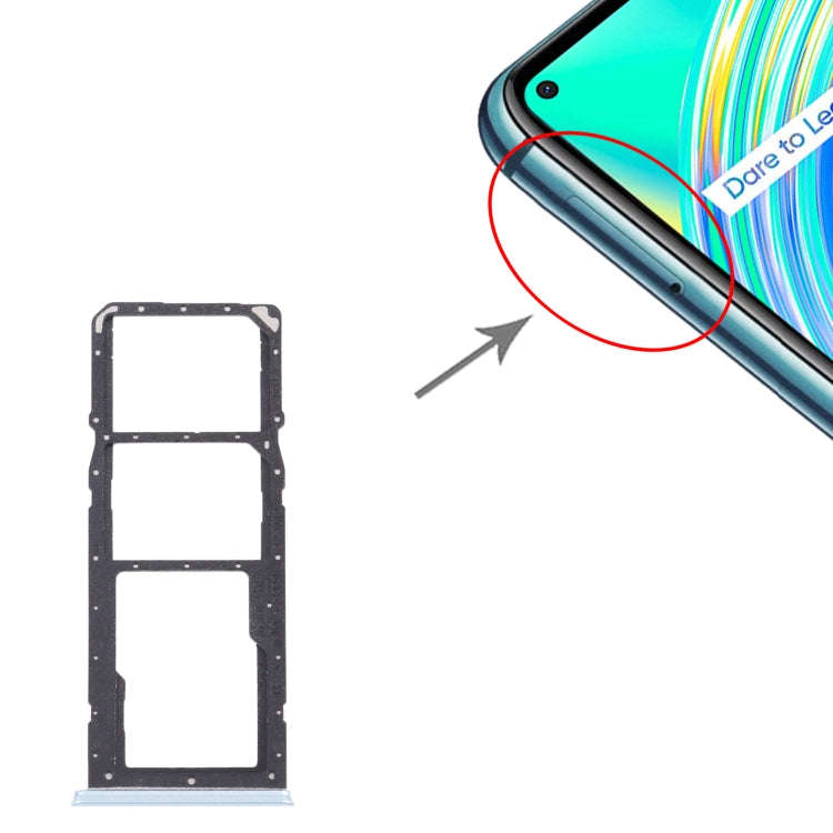 For OPPO Realme C17 RMX2101  SIM Card Tray + SIM Card Tray + Micro SD Card Tray (Green)