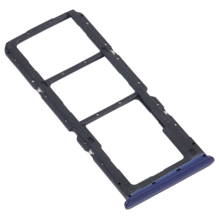For OPPO Realme C17 RMX2101  SIM Card Tray + SIM Card Tray + Micro SD Card Tray (Blue)