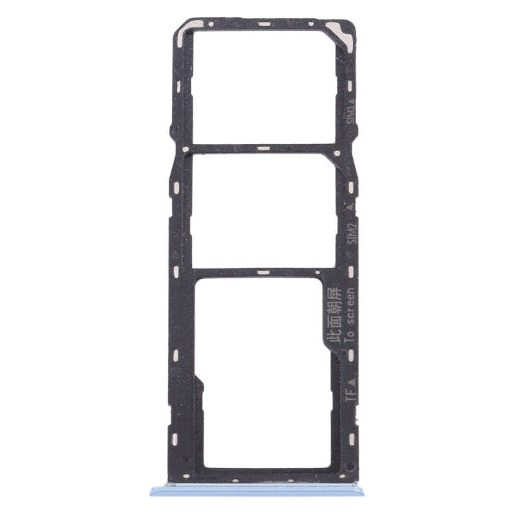 For OPPO Realme C12 RMX2189  SIM Card Tray + SIM Card Tray + Micro SD Card Tray (Blue)