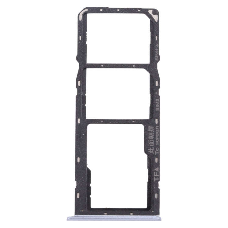 For OPPO Realme C12 RMX2189  SIM Card Tray + SIM Card Tray + Micro SD Card Tray (Silver)