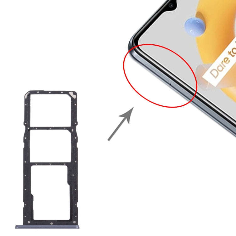 For OPPO Realme C20 / Realme C20A RMX3063, RMX3061  SIM Card Tray + SIM Card Tray + Micro SD Card...