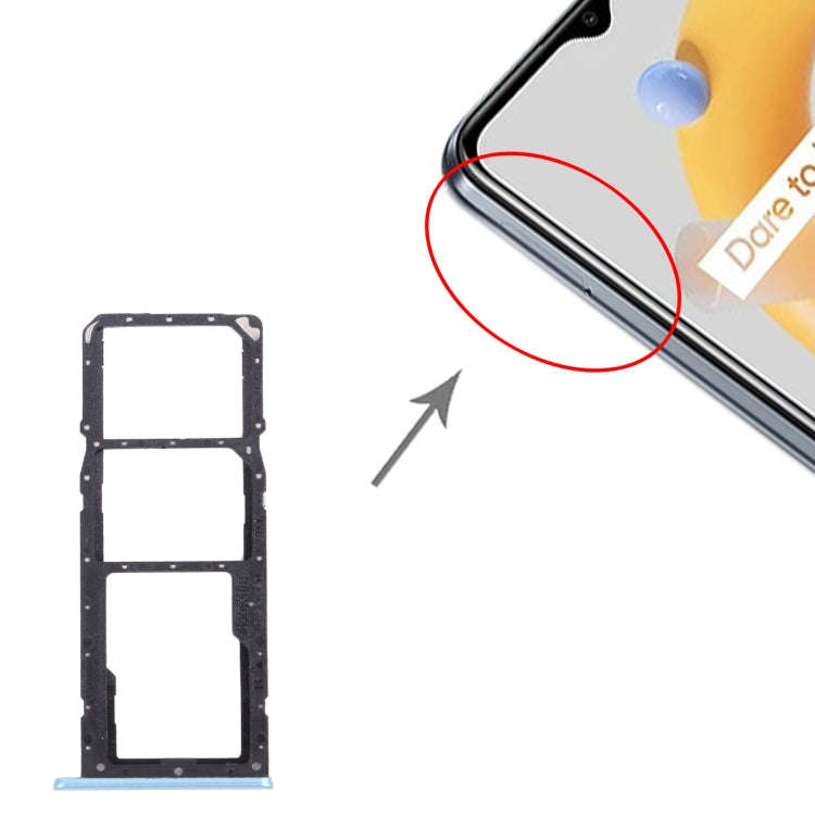For OPPO Realme C20 / Realme C20A RMX3063, RMX3061  SIM Card Tray + SIM Card Tray + Micro SD Card...