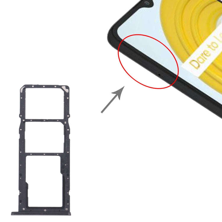 For OPPO Realme C21 / Realme C21Y RMX3201,RMX3261  SIM Card Tray + SIM Card Tray + Micro SD Card ...