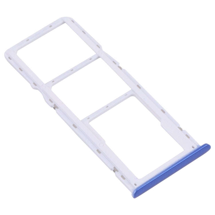 For OPPO Realme 5i RMX2030, RMX2032 SIM Card Tray + SIM Card Tray + Micro SD Card Tray (Blue)