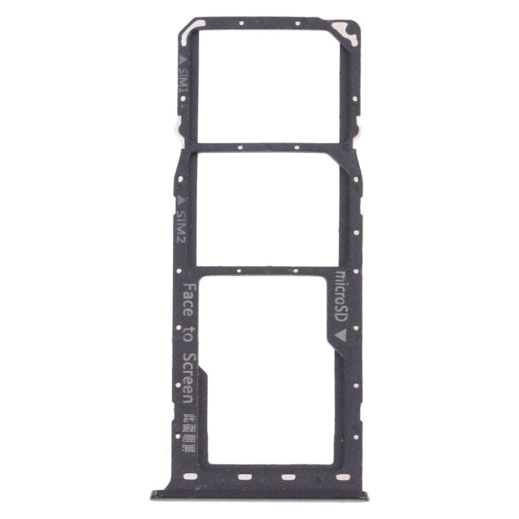 For OPPO Realme 6 Pro RMX2061, RMX2063  SIM Card Tray + SIM Card Tray + Micro SD Card Tray (Black)