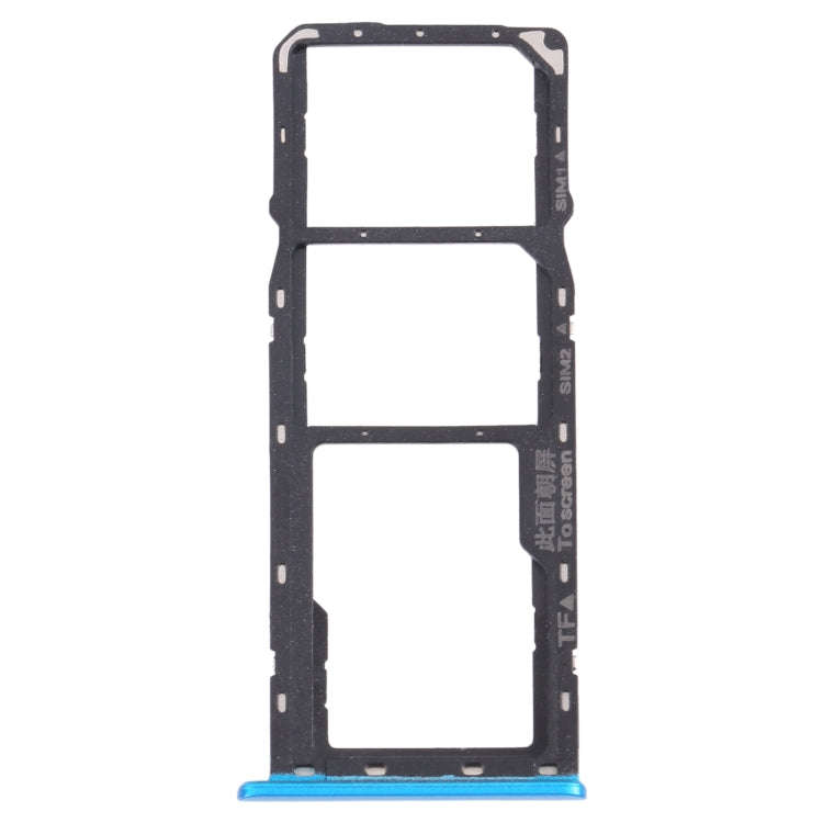 For OPPO A12 CPH2083, CPH2077  SIM Card Tray + SIM Card Tray + Micro SD Card Tray (Blue)