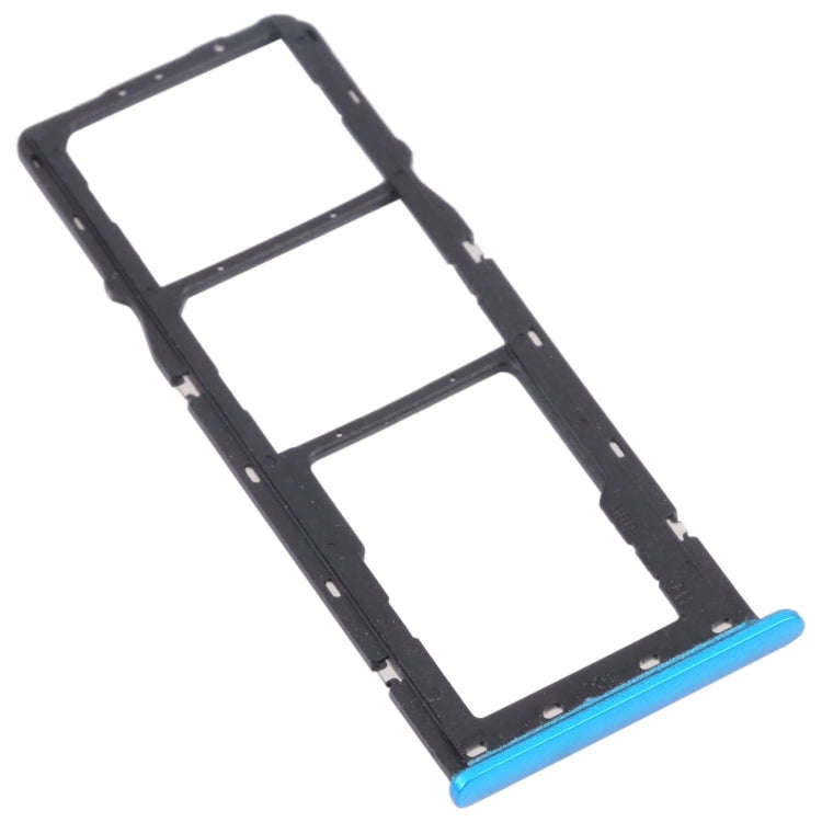For OPPO A12 CPH2083, CPH2077  SIM Card Tray + SIM Card Tray + Micro SD Card Tray (Blue)