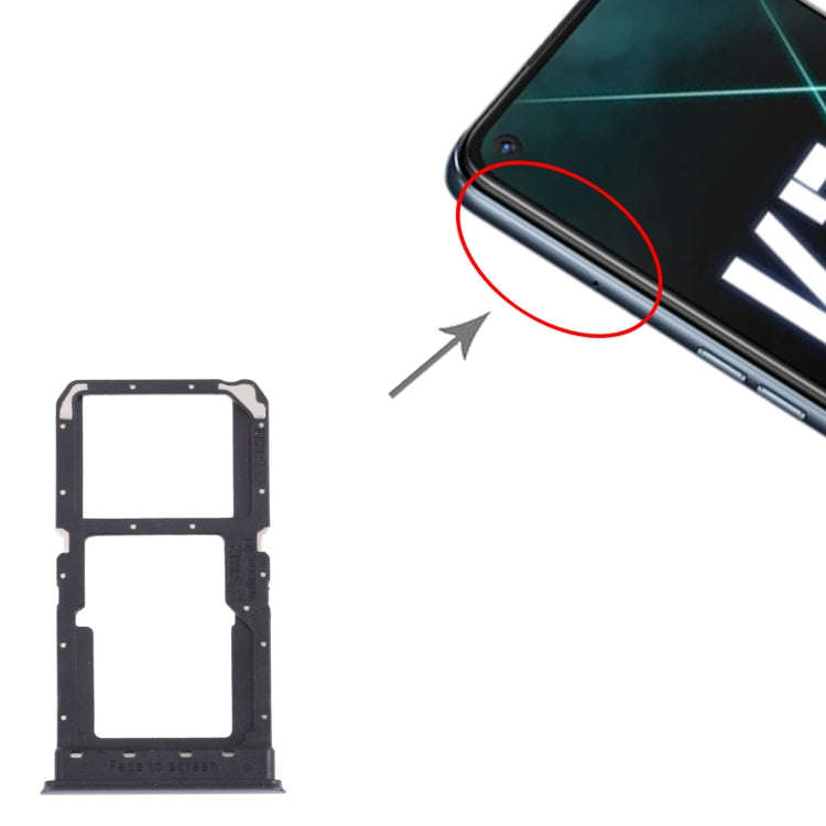 For OPPO K7X / Realme V5 / Realme Q2 PERM00 SIM Card Tray + SIM Card Tray / Micro SD Card Tray (B...