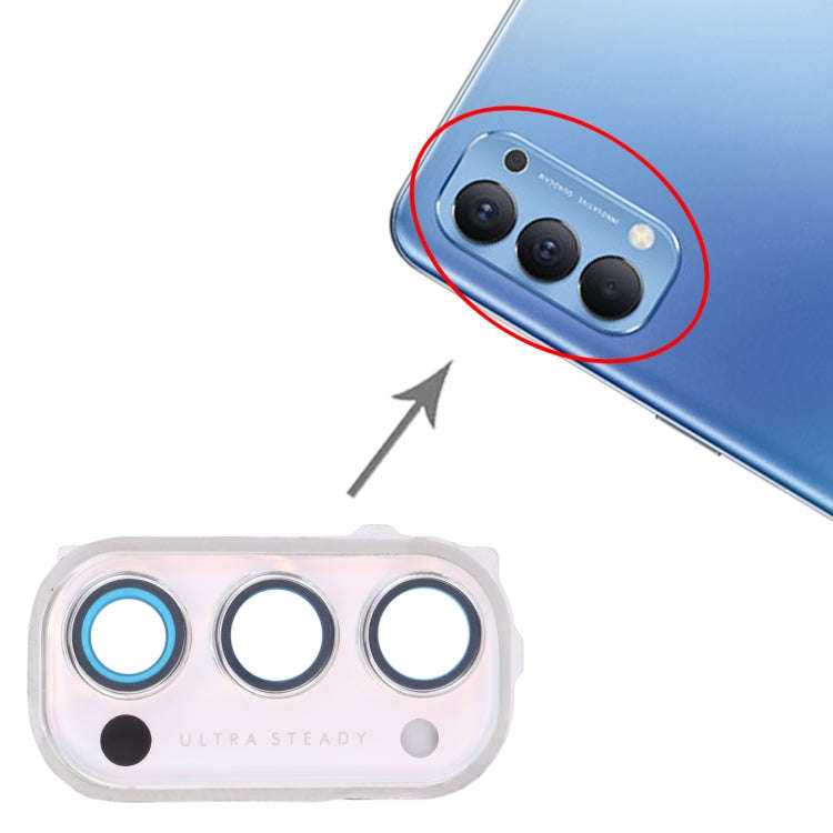 For OPPO Reno4 5G PDPM00, PDPT00, CPH2091  Camera Lens Cover (White)