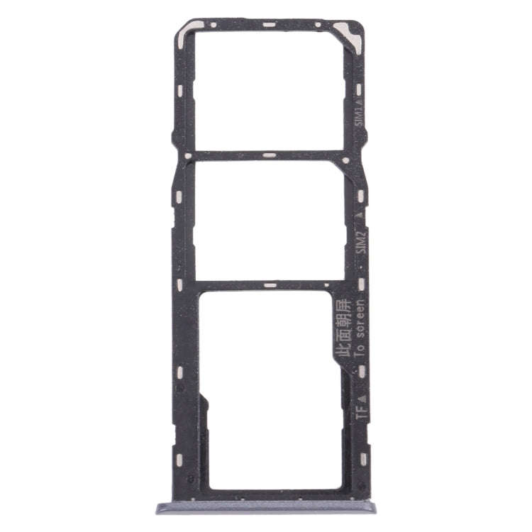 For OPPO Realme 6  SIM Card Tray + SIM Card Tray + Micro SD Card Tray (Black)