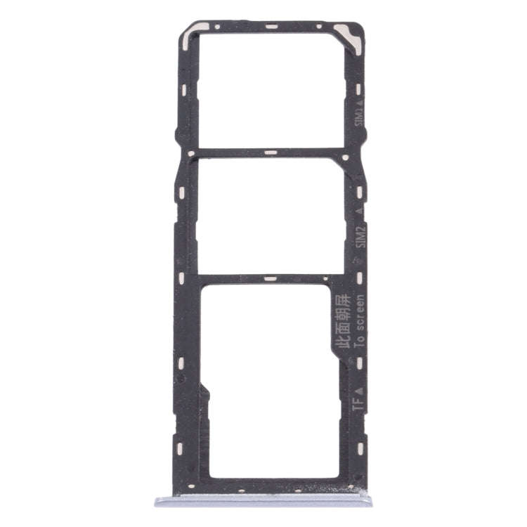 For OPPO Realme Narzo 20  SIM Card Tray + SIM Card Tray + Micro SD Card Tray (Silver)