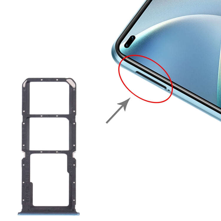 For OPPO A74 5G / A54 5G / A93 PCGM00, PEHM00  SIM Card Tray + SIM Card Tray + Micro SD Card Tray...