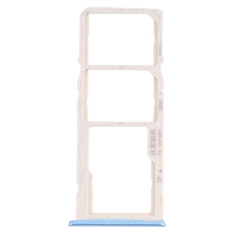 For OPPO A35 CPH2179  SIM Card Tray + SIM Card Tray + Micro SD Card Tray (Blue)