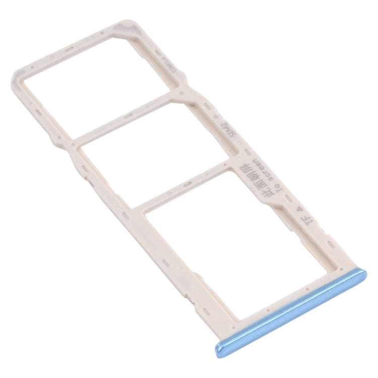 For OPPO A35 CPH2179  SIM Card Tray + SIM Card Tray + Micro SD Card Tray (Blue)