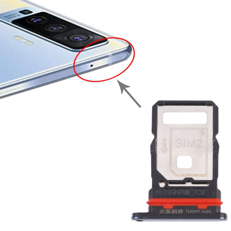 For vivo S9e SIM Card Tray + SIM Card Tray (Black)