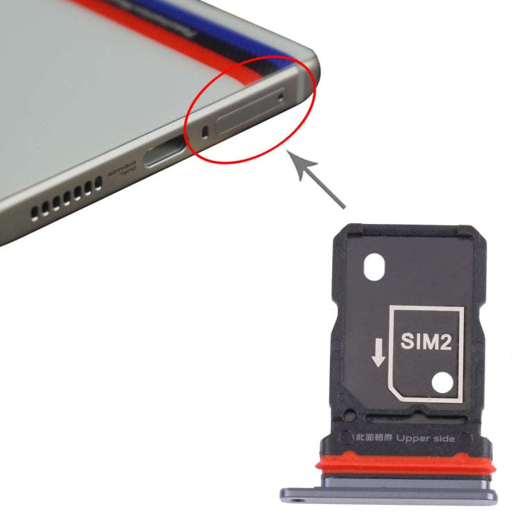 For Vivo iQOO 7 V2049A, I2009 SIM Card Tray + SIM Card Tray (Black)