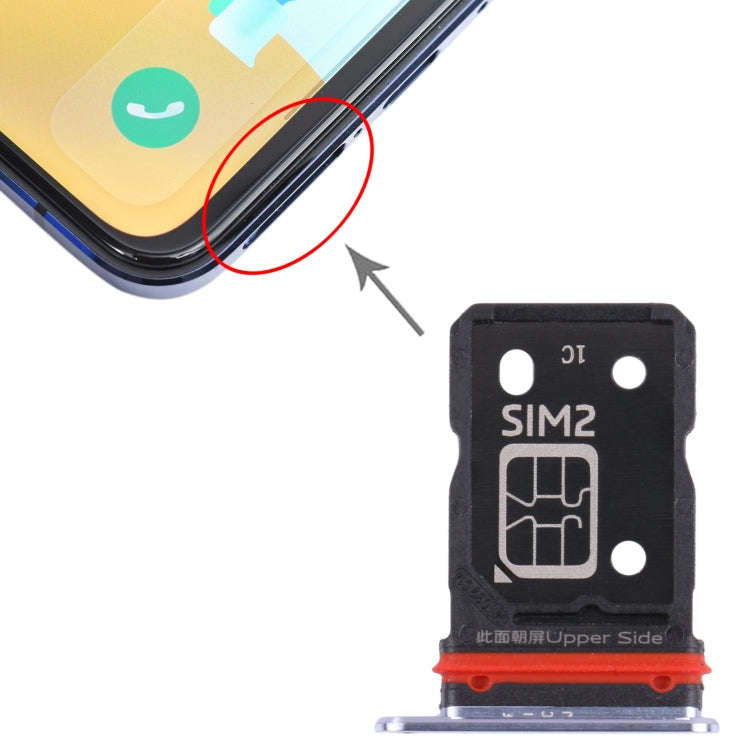 For Vivo S9 V2072A SIM Card Tray + SIM Card Tray (Silver)