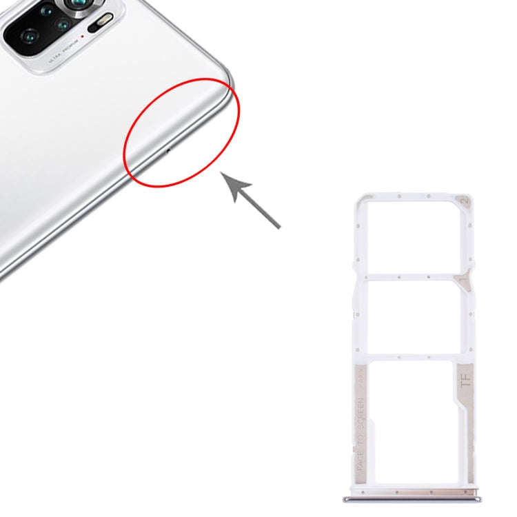 SIM Card Tray + SIM Card Tray + Micro SD Card Tray for Xiaomi Redmi Note 10 4G / Redmi Note 10S M...