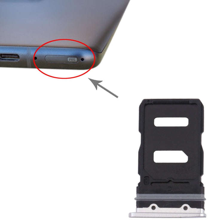SIM Card Tray + SIM Card Tray for Asus Zenfone 8 ZS590KS(Frosted Silver)