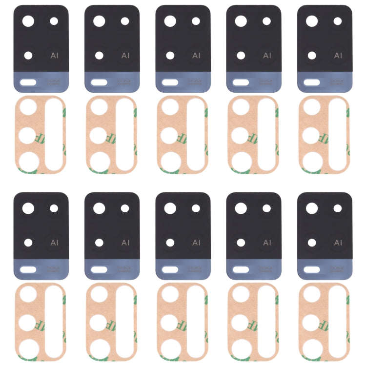For OPPO A54 4G 10 PCS Back Camera Lens (Black)