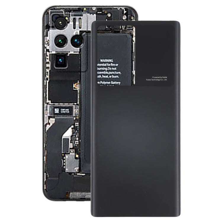 Glass Battery Back Cover for ZTE Nubia Z30 Pro(Black)
