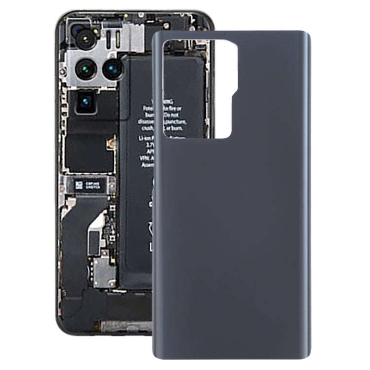 Glass Battery Back Cover for ZTE Axon 30 Ultra 5G(Black)