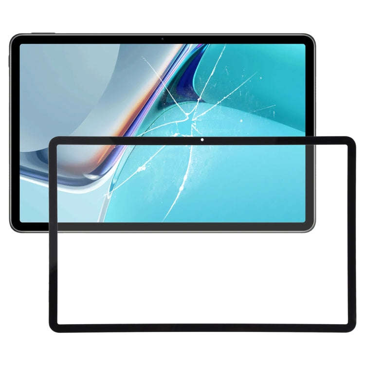 For Huawei MatePad 11 2021 DBY-W09 DBY-AL00  Front Screen Outer Glass Lens (Black)