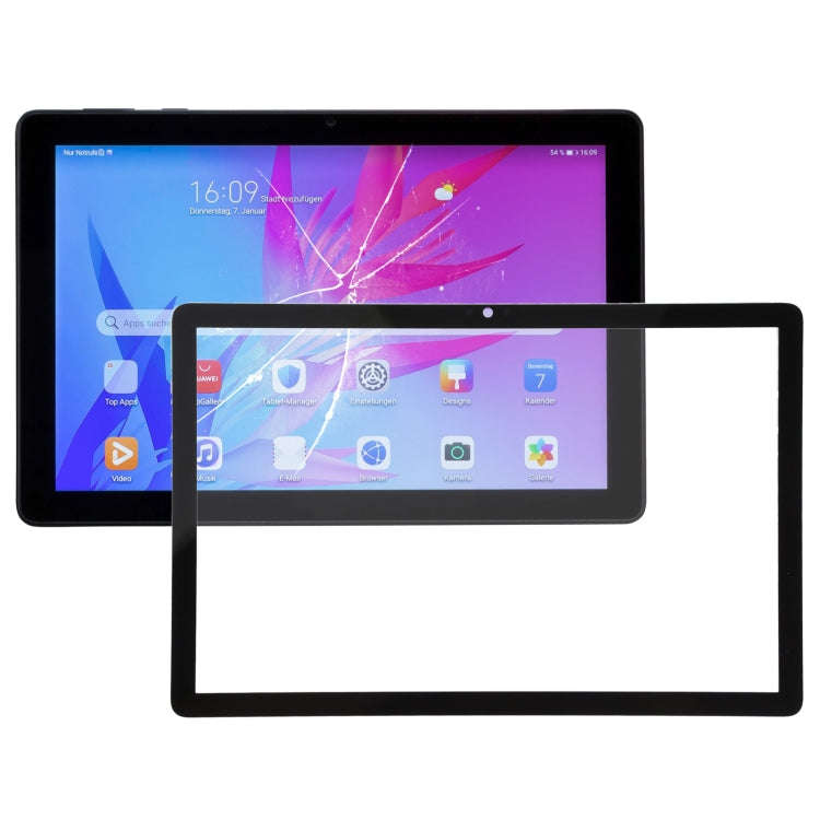 For Huawei MatePad T 10s AGS3-L09 AGS3-W09  Front Screen Outer Glass Lens (Black)