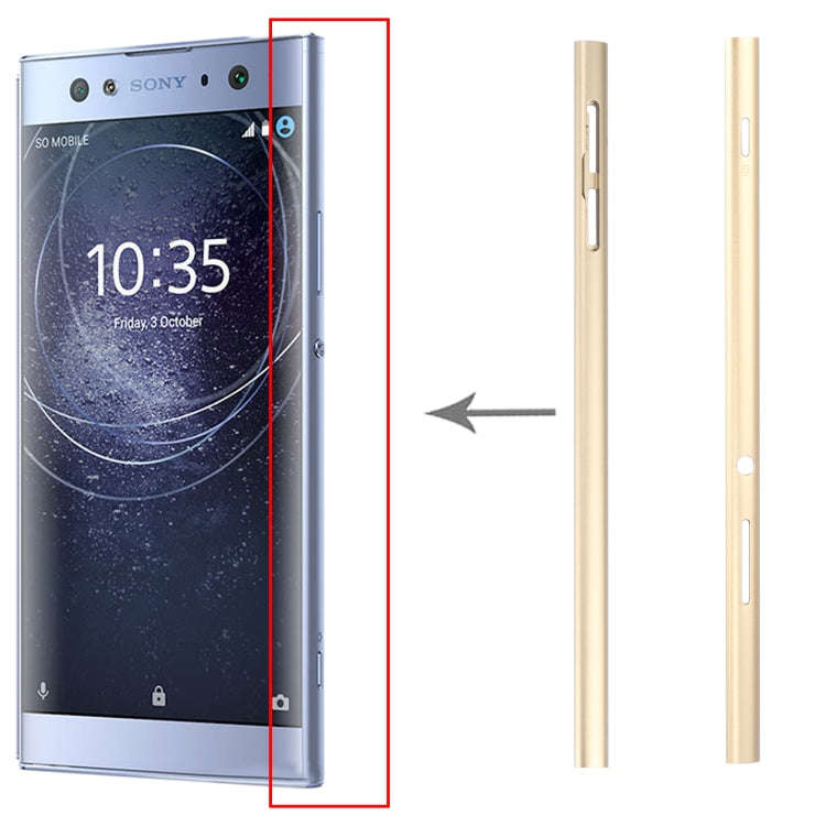 1 Pair Metal Side Part Sidebar For Sony Xperia XA2 Ultra (Gold)