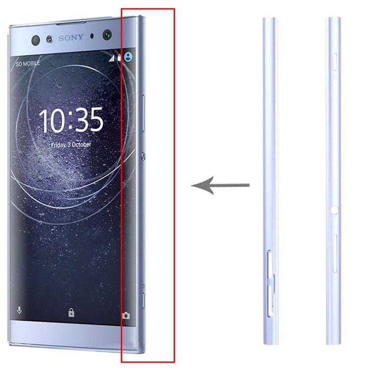 1 Pair Metal Side Part Sidebar For Sony Xperia XA2 Ultra (Blue)