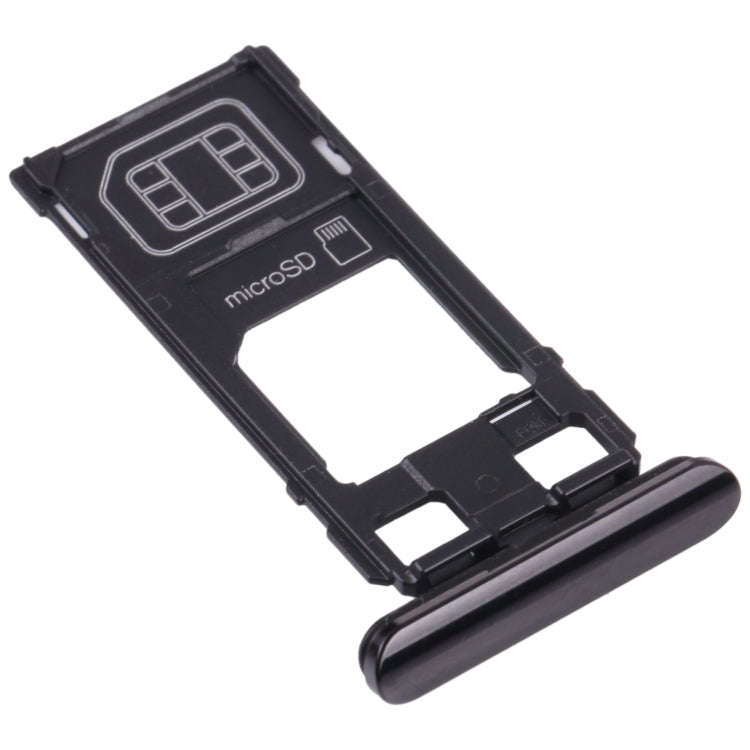 SIM Card Tray + Micro SD Card Tray for Sony Xperia 1 / Xperia XZ4 (Black)