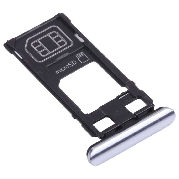 SIM Card Tray + Micro SD Card Tray for Sony Xperia 1 / Xperia XZ4 (Grey)