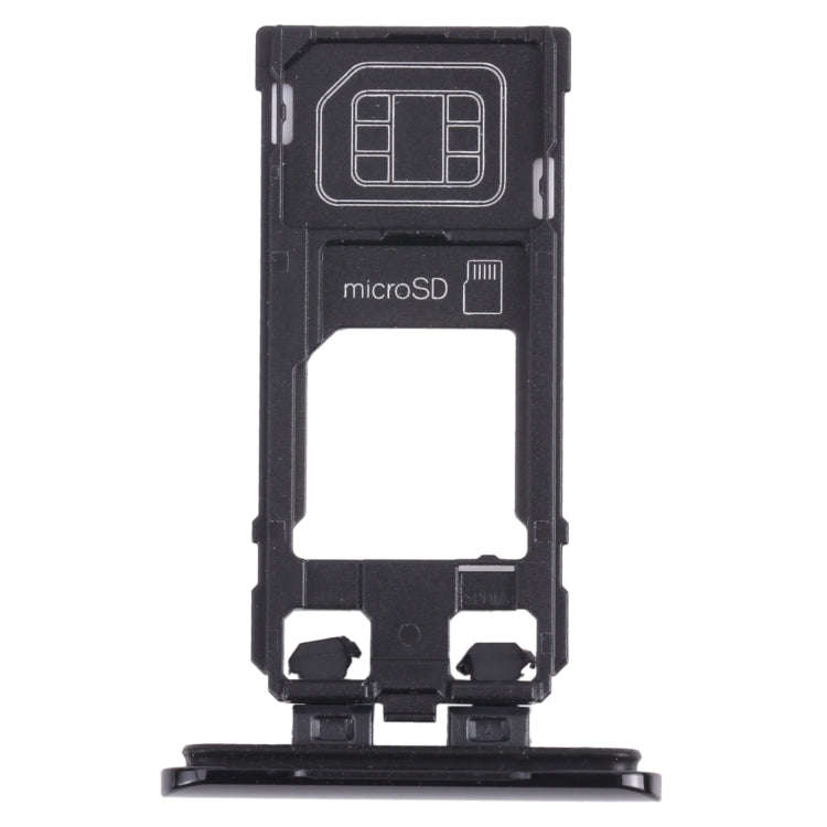SIM Card Tray + Micro SD Card Tray for Sony Xperia 5 (Black)