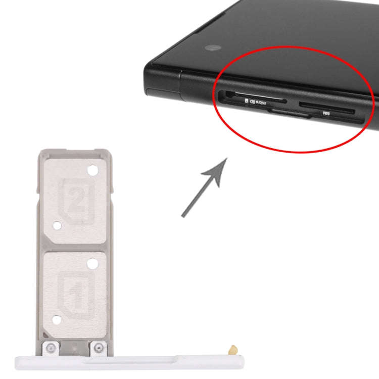SIM Card Tray + SIM Card Tray for Sony Xperia XA1 Ultra / Xperia XA1 (White)
