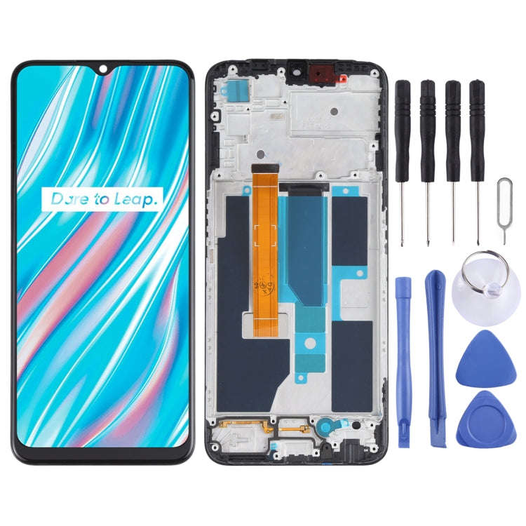 Original LCD Screen and Digitizer Full Assembly With Frame for OPPO A55 5G / Realme V11 5G PEMM00...
