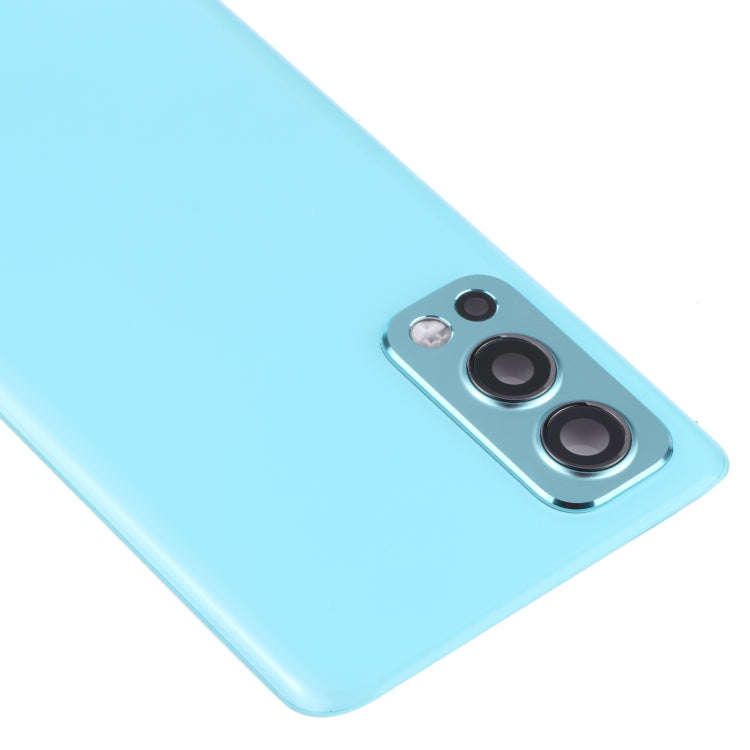 For OnePlus Nord 2 Battery Back Cover with Camera Lens Cover (Blue)