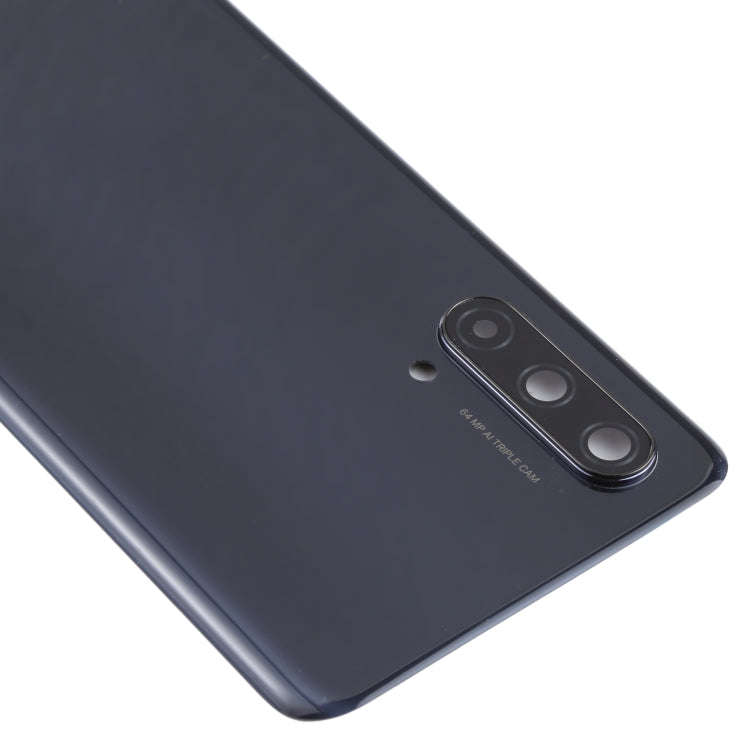 For OnePlus Nord CE 5G Battery Back Cover with Camera Lens Cover (Black)