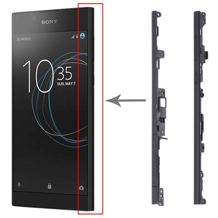 1 Pair Side Part Sidebar For Sony Xperia L1(Black)