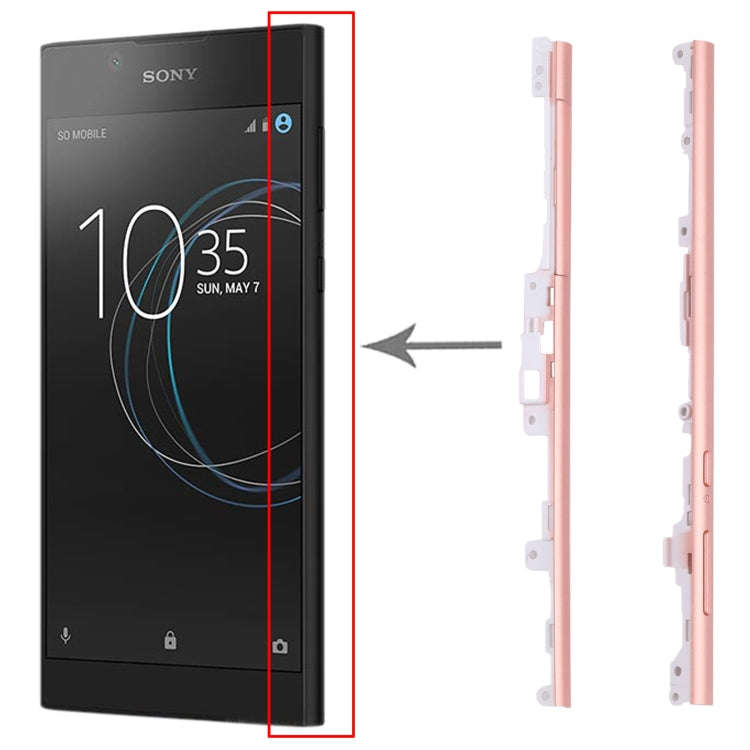 1 Pair Side Part Sidebar For Sony Xperia L1(Pink)