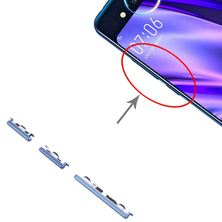 For vivo NEX Dual Display Power Button and Volume Control Button (Blue)