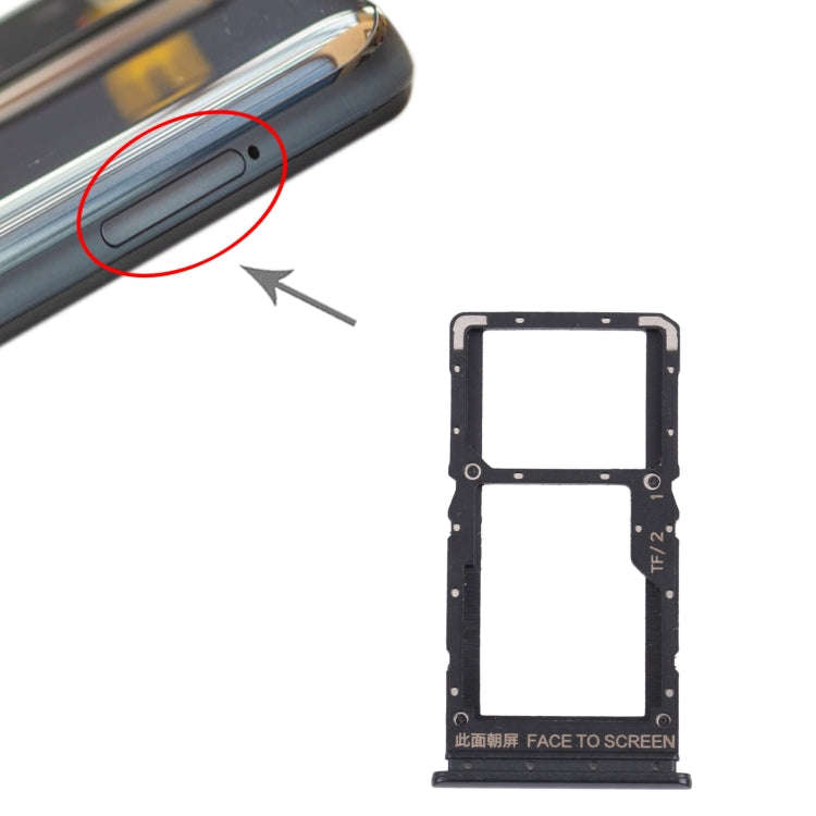 SIM Card Tray + SIM Card Tray / Micro SD Card Tray for Xiaomi Poco X3 GT 21061110AG (Black)