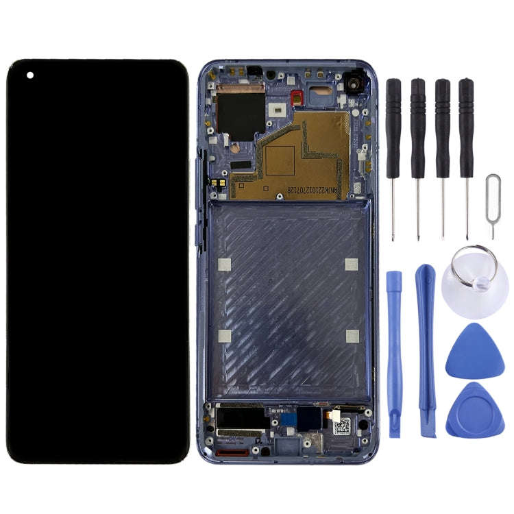 Original LCD Screen for Xiaomi Mi 11 M2011K2C, M2011K2G Digitizer Full Assembly with Frame(Purple)
