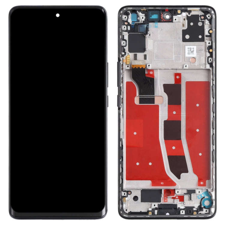 Original OLED LCD Screen for Honor V40 Lite Digitizer Full Assembly with Frame(Black)