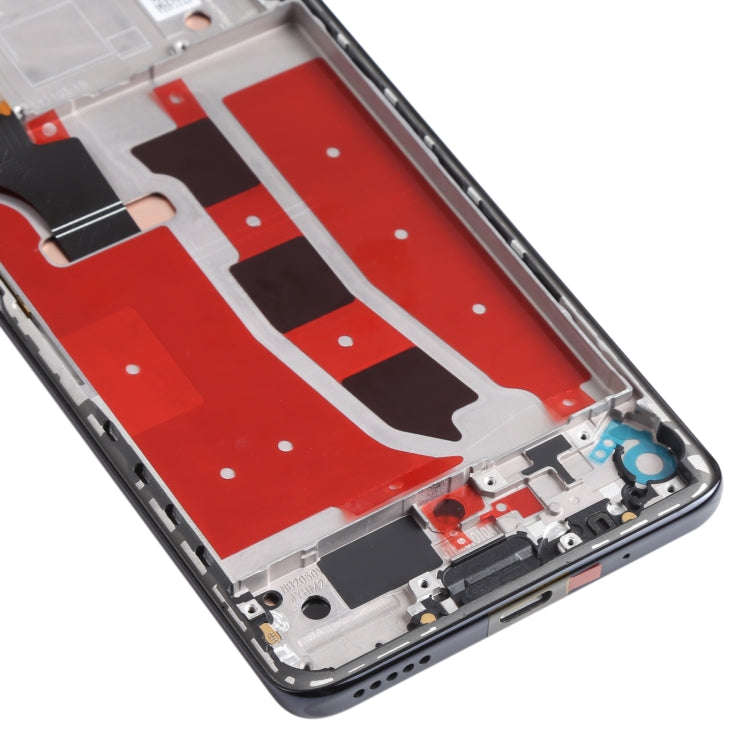 Original OLED LCD Screen for Honor V40 Lite Digitizer Full Assembly with Frame(Black)